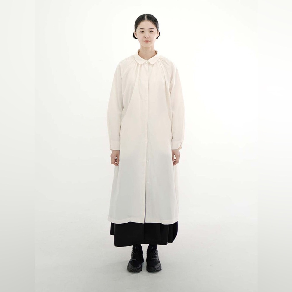 Eunoia Shirred Jane Coat - Cream - NWT